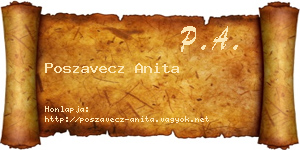 Poszavecz Anita névjegykártya